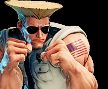 Guile Character from Street Fighter 5: Arcade Edition